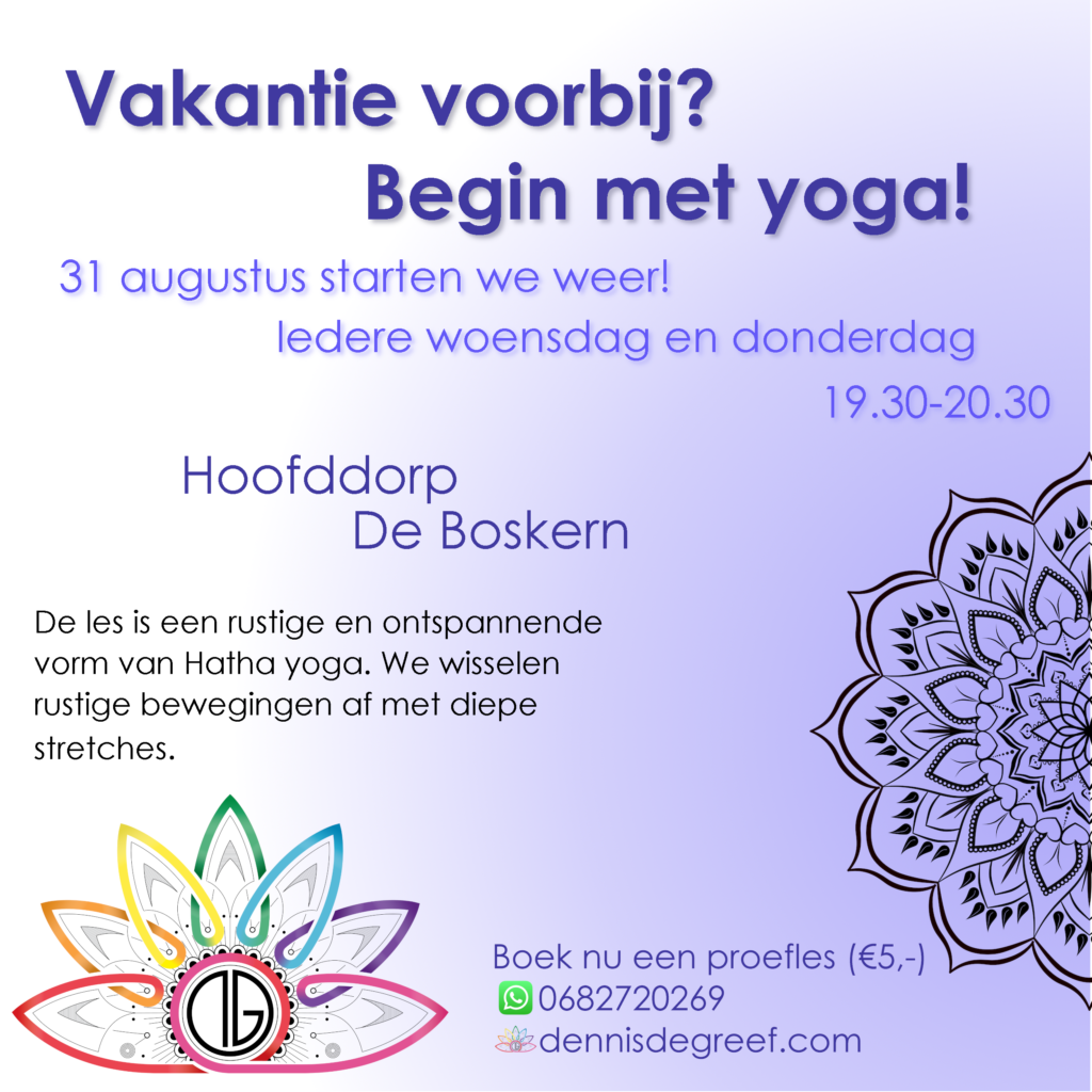 We gaan weer beginnen!